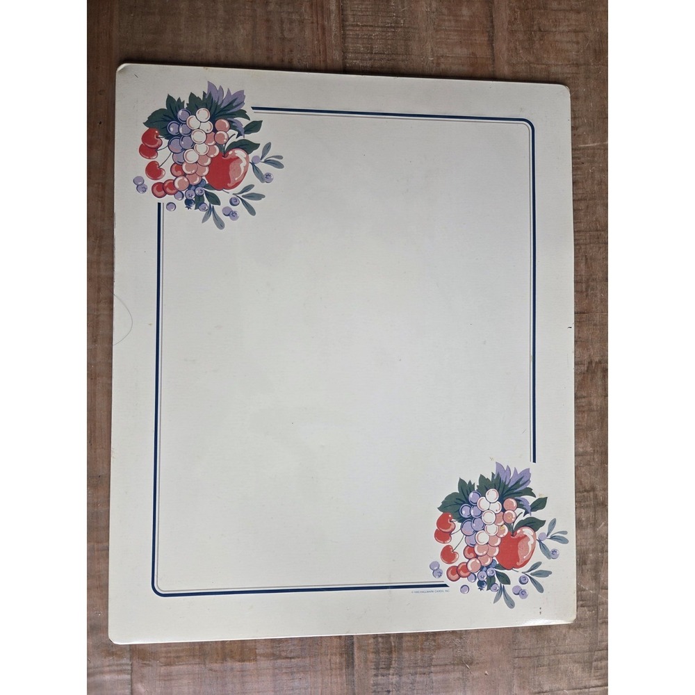 Vintage 14x17 Hallmark Stove And Counter Mat Fruit Design 1990 Series